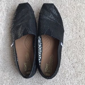 Black Sparkle Toms
